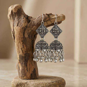 🌑 Midnight Elegance Trio - Manjhli Black, Raya Silver Clutch & Rajghungri Jhumkis - Save PKR 1,270