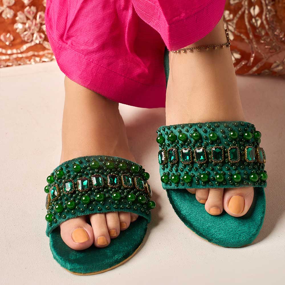 Alexis Slider (Bottle Green) - Dazzle by Sarah