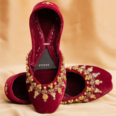 Crimson Queen Khussa-Khussa-kolhapuri-dazzle-by-sarah